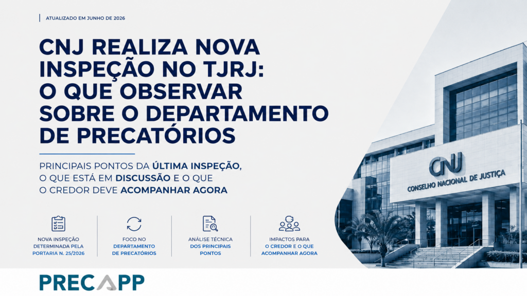 CNJ realiza nova inspeção no TJRJ: o que observar sobre o Departamento de Precatórios