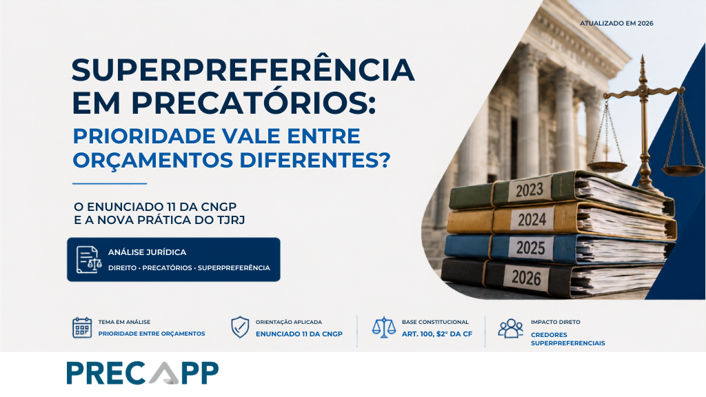 Superpreferência em precatórios: prioridade vale entre orçamentos diferentes? O Enunciado 11 da CNGP e a nova prática do TJRJ