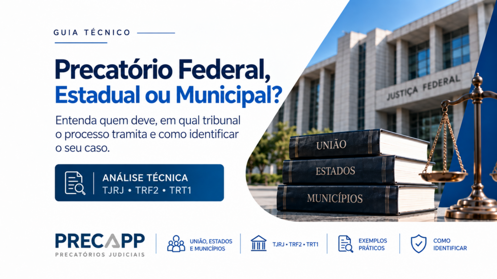 Meu precatório é federal, estadual ou municipal? Como saber e o que muda