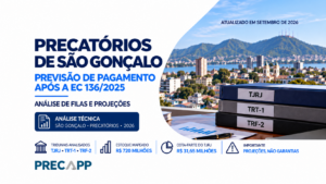 Precatórios de São Gonçalo: previsão de pagamento após a EC 136/2025