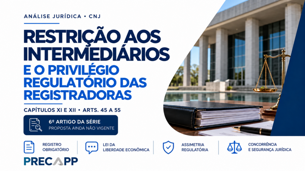 Minuta do CNJ: a restrição aos intermediários e o privilégio regulatório das registradoras