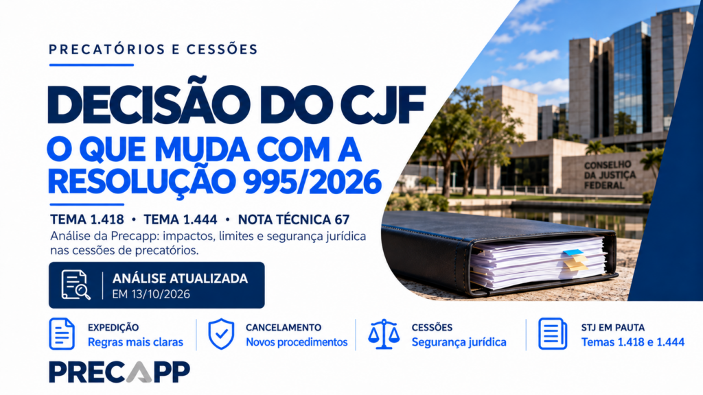 Decisão do CJF: precatórios, cessões e segurança jurídica