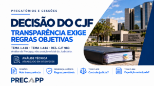 Decisão do CJF: precatórios, cessões e segurança jurídica