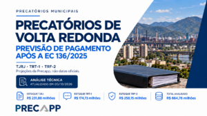 Precatórios de Volta Redonda: qual a previsão de pagamento após a EC 136/2025?